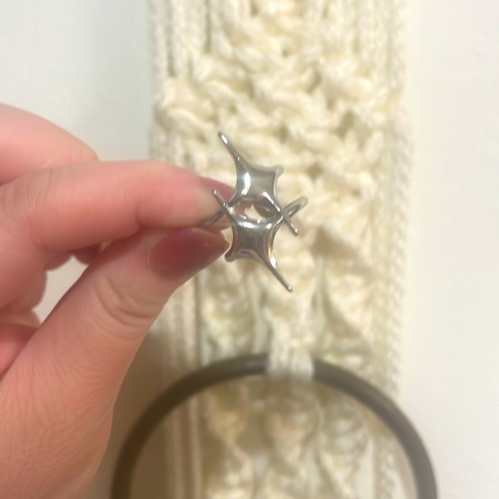 Silver Stars Open Ring - Picture 6 of 7